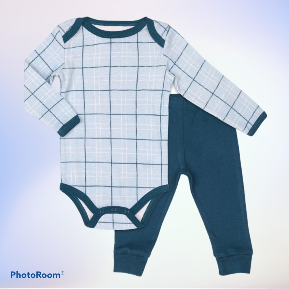 Koala Baby Plaid Bodysuit & Pants Set 12-18 Months